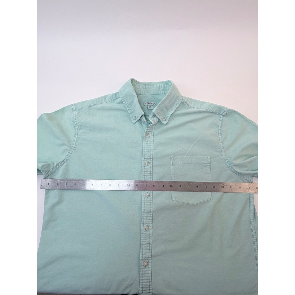 Lot of 2 1-Chaps & 1 Merona Mens XL Cotton Button Down Shirts with front Pocket - Picture 14 of 16